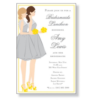 Bridal Shower Invitations, Bridesmaid Duo,. Inviting Company